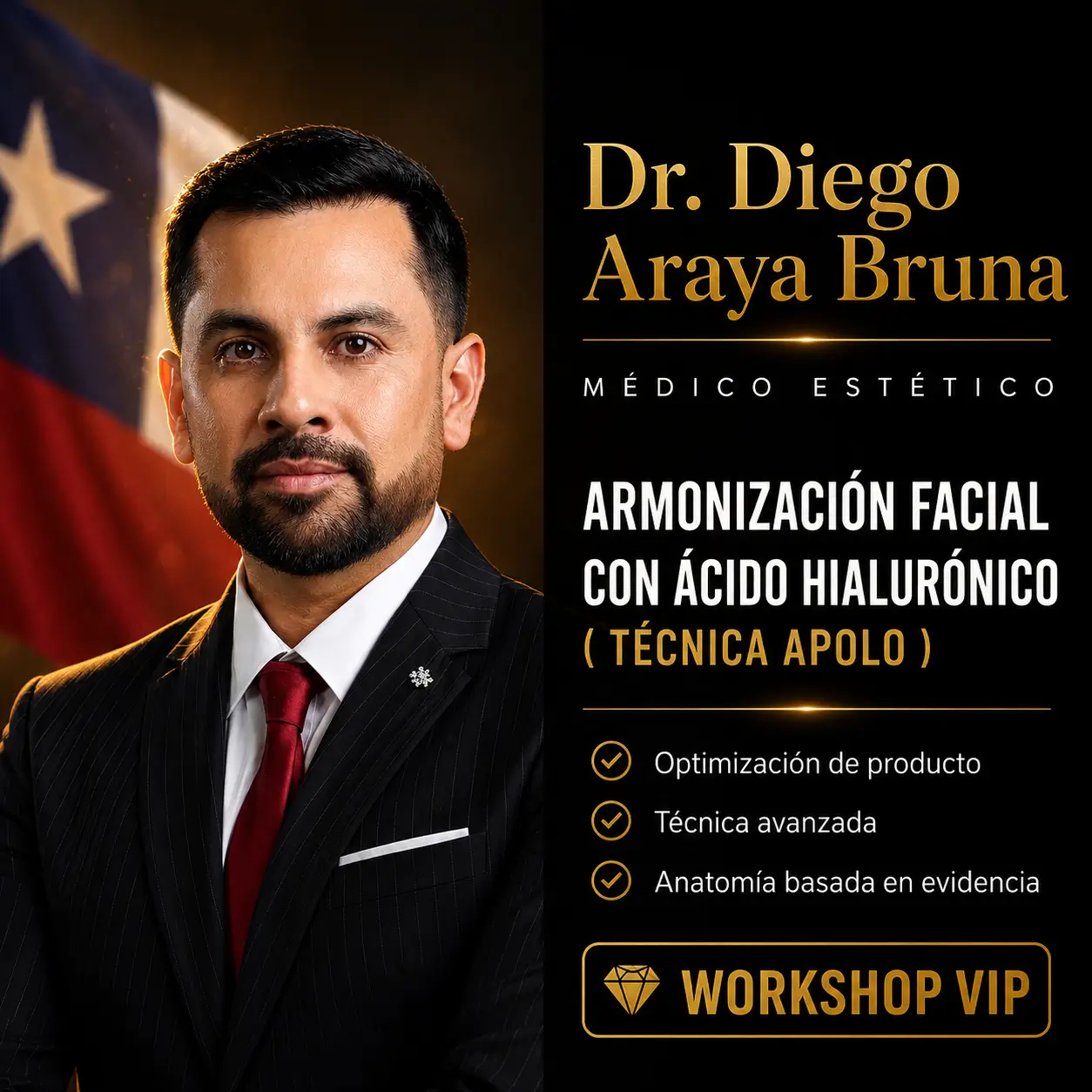 Armonización Facial con AH — Técnica Apolo | Dr. Diego Araya Bruna